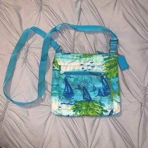 Coach beach scene cross body purse